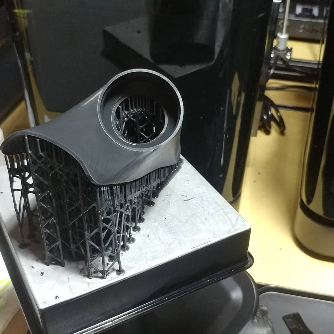 3D scanned A pillar, to completed design, to functional resin printed tweeter housing.